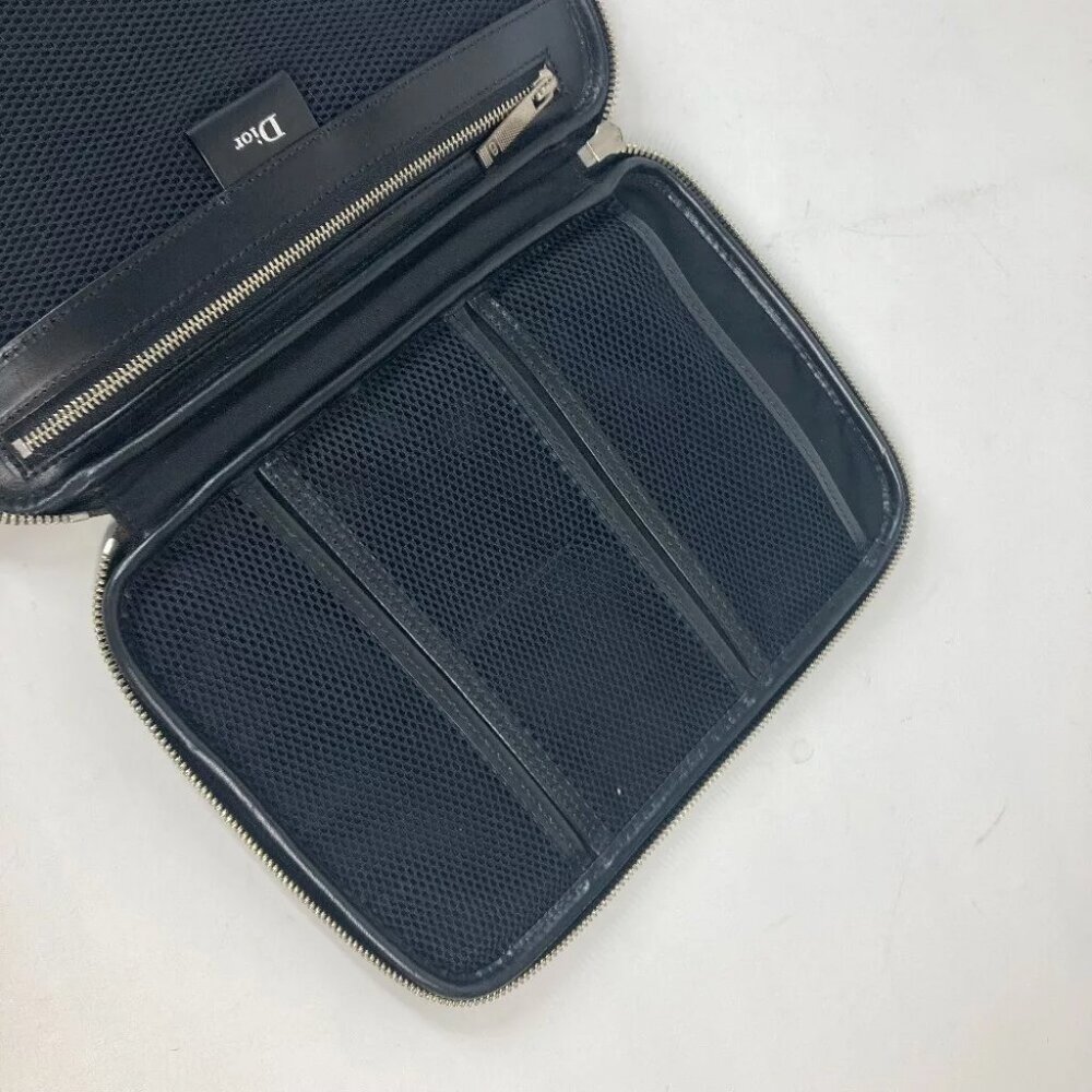 Dior logo Trotter clutch bag bag Pouch PVC Blac - Picture 4 of 15